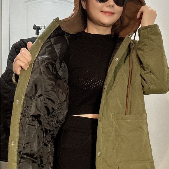 Long Thick Lightweight Winter Jackets Size M  ( us size 8-10) - Picture 4 of 5